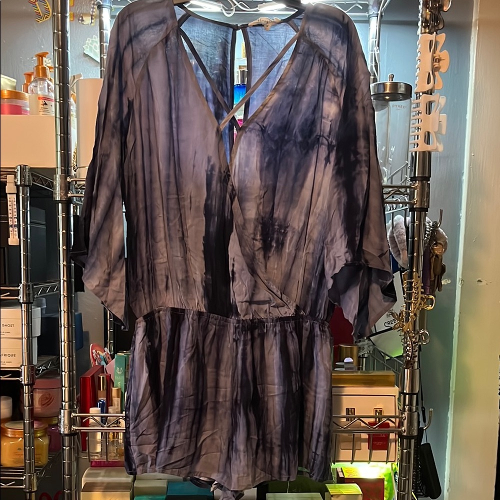 Blue Tie-Dye Romper